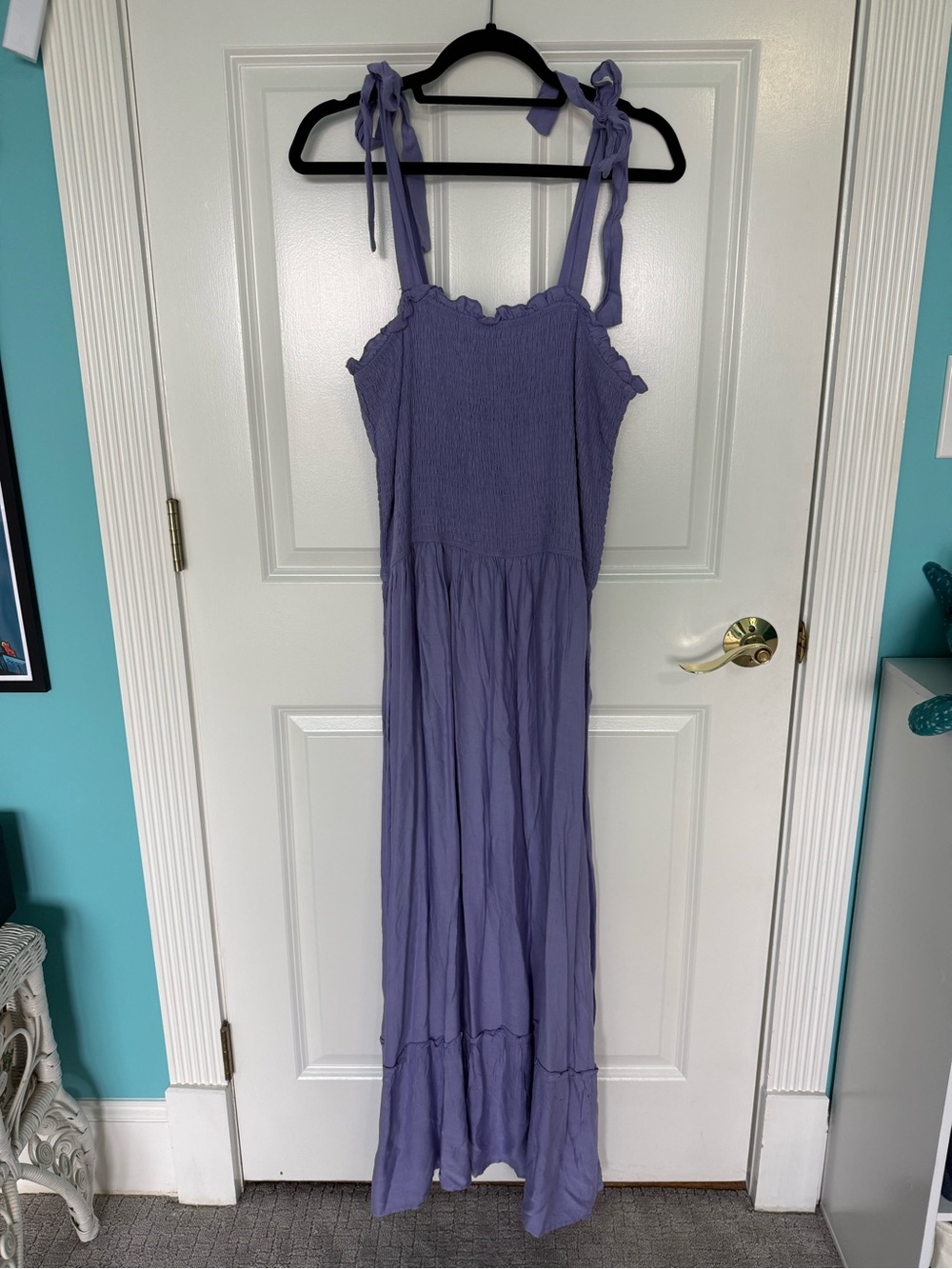 Tie Strap Smocked Summer Maxi Dress